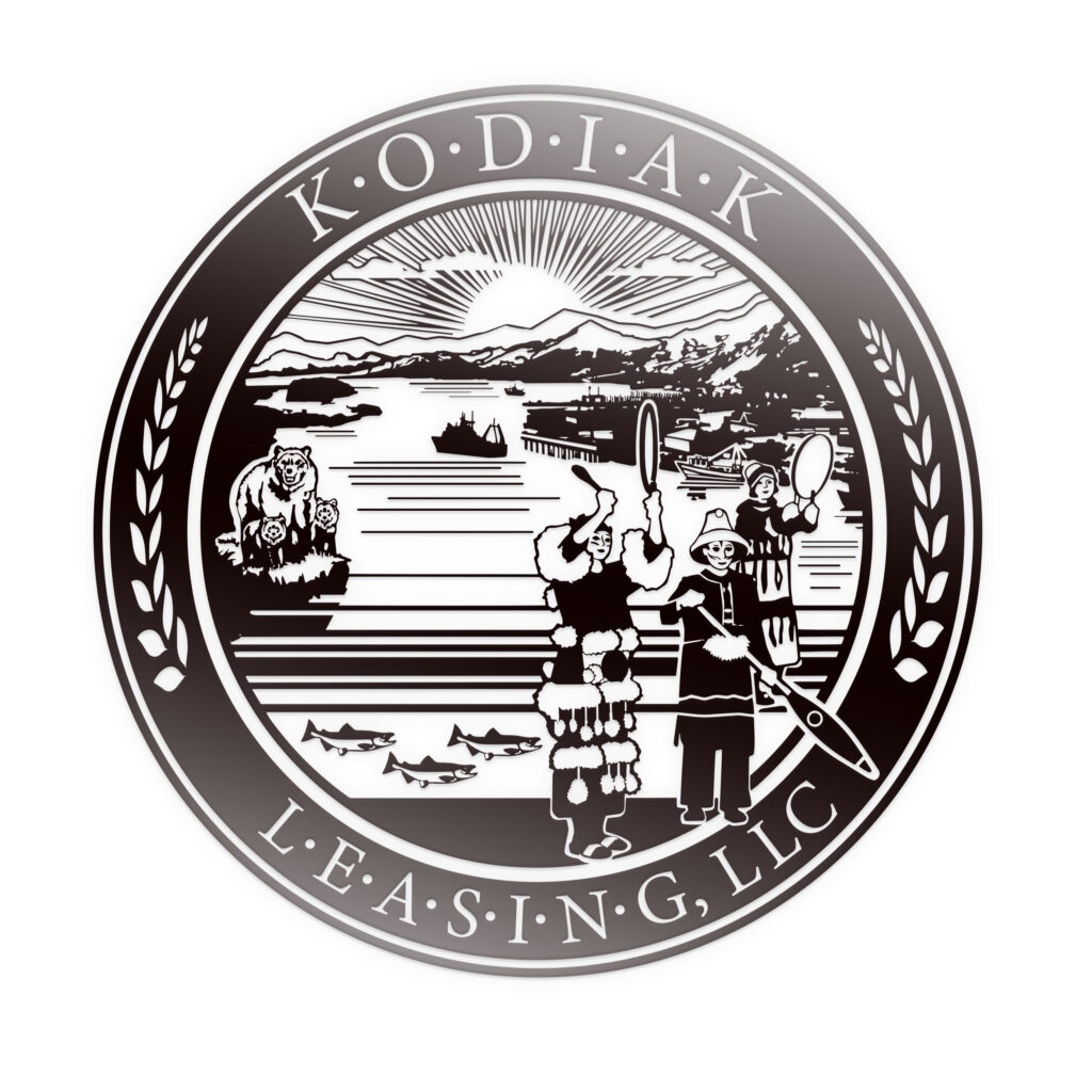 Seal design with many details of life on and history of Kodiak Island.